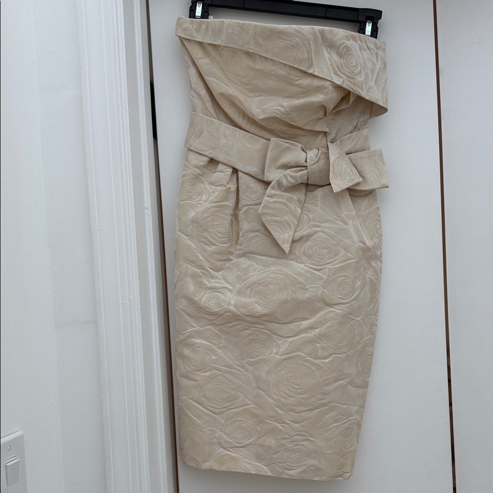 Kate Spade Cream Mini Dress with Bow Accent
